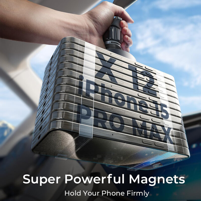 Suport telefon auto cu incarcare wireless Lisen, 15W, negru