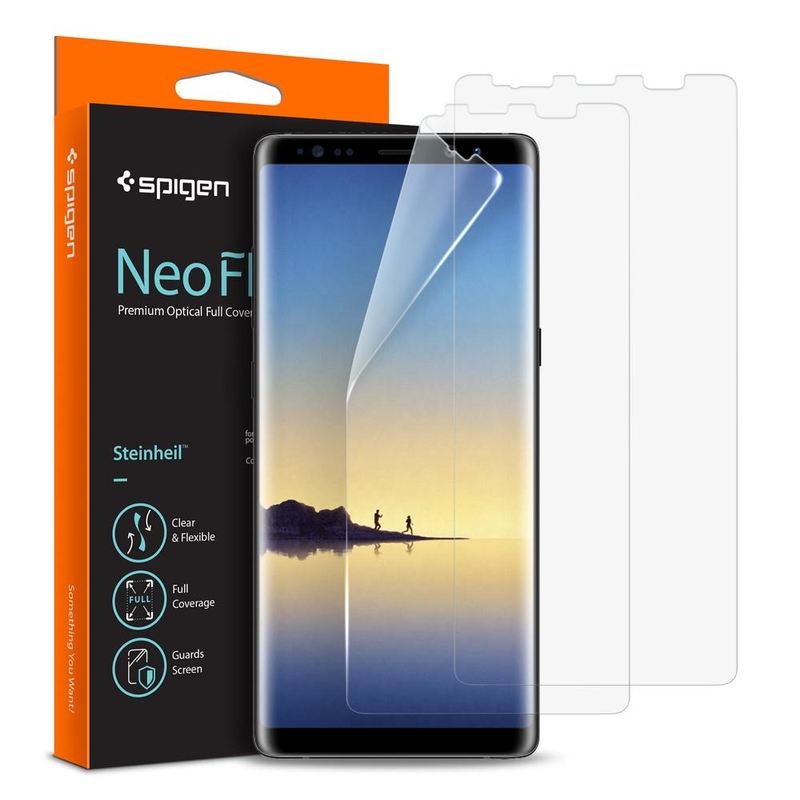 Folie Protectie FullCover Samsung Galaxy Note 8 Spigen Neo Flex(2 Pack) - Clear