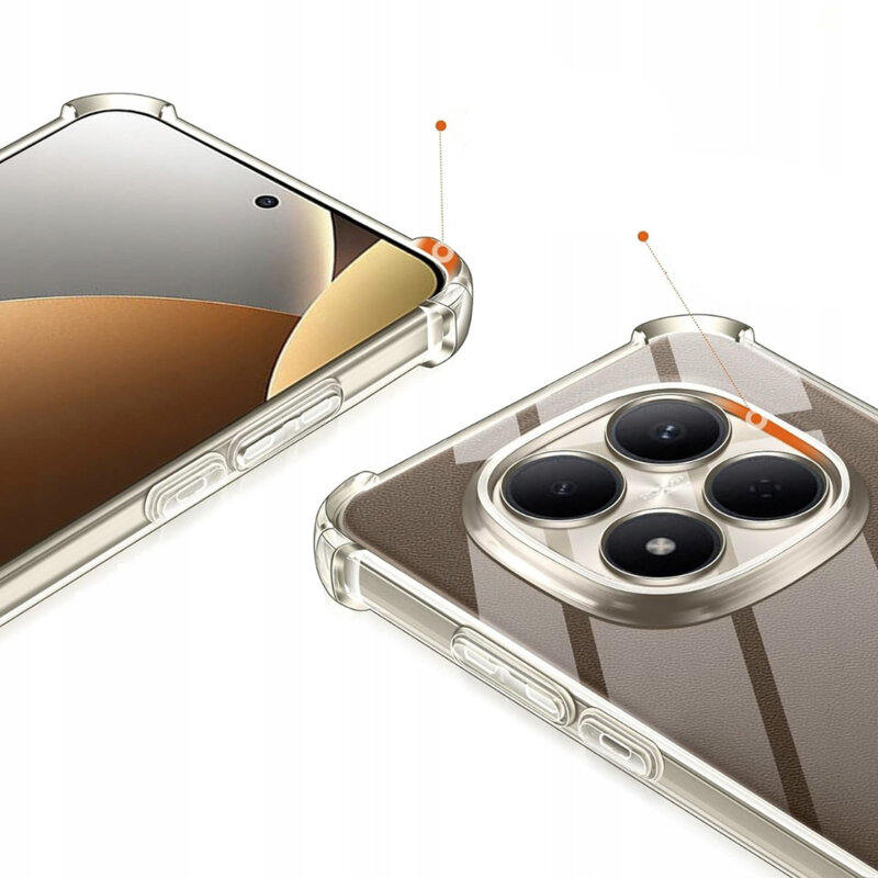 Husa Xiaomi Redmi Note 15 Pro+ 5G Techsuit Shockproof Clear Silicone, transparenta