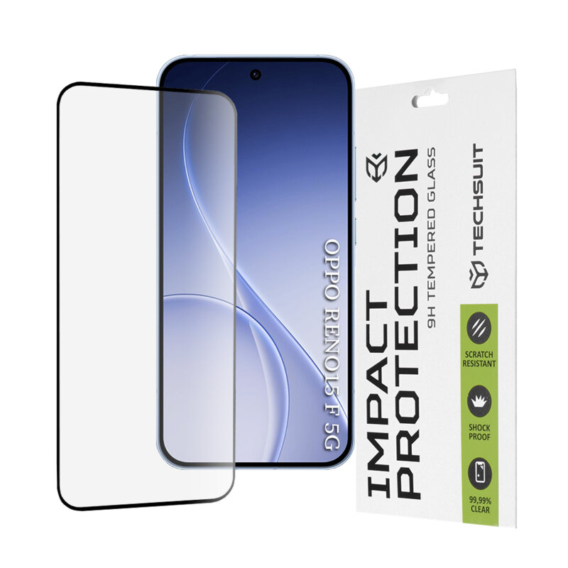 Folie sticla Oppo Reno15 F Techsuit 111D Full Glue Full Cover, negru