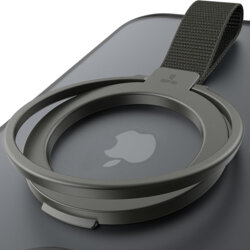 Inel magnetic 360°, suport telefon Torras Ostand, negru