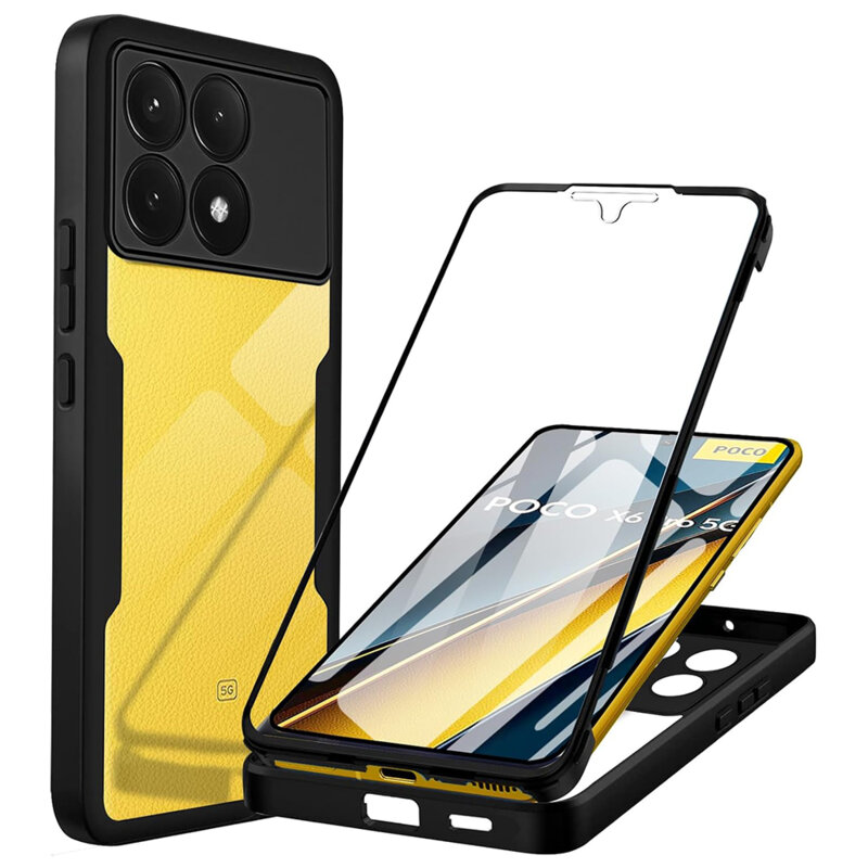 Husa 360° Xiaomi Poco X6 Pro Techsuit ColorVerse, negru