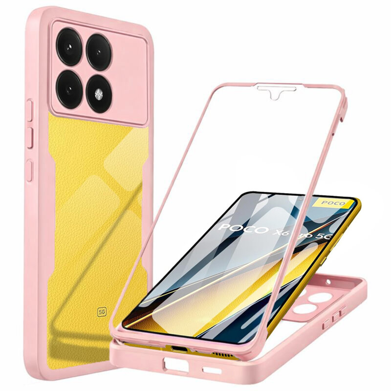 Husa 360° Xiaomi Poco X6 Pro Techsuit ColorVerse, roz