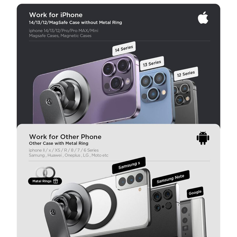 Suport telefon magnetic pentru masina Lisen, YL0223050002