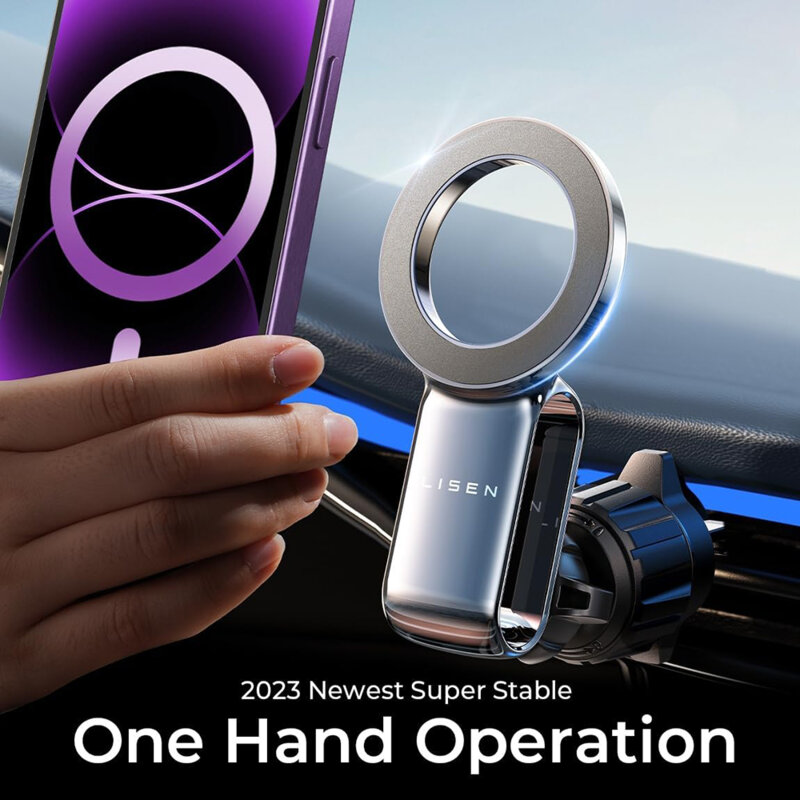 Suport de telefon auto magnetic, pliabil Lisen, YL0224050012
