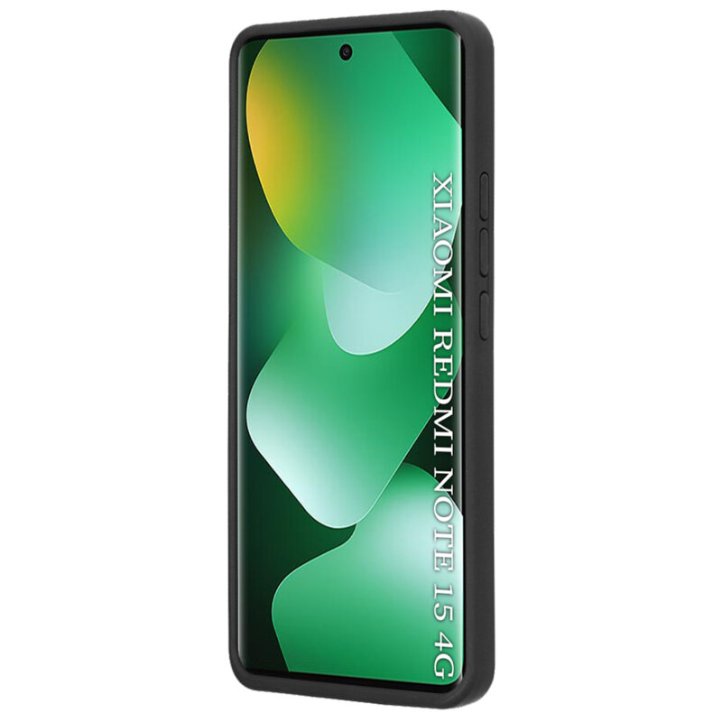 Husa Xiaomi Redmi Note 15 4G Techsuit Glinth cu inel suport stand magnetic, negru