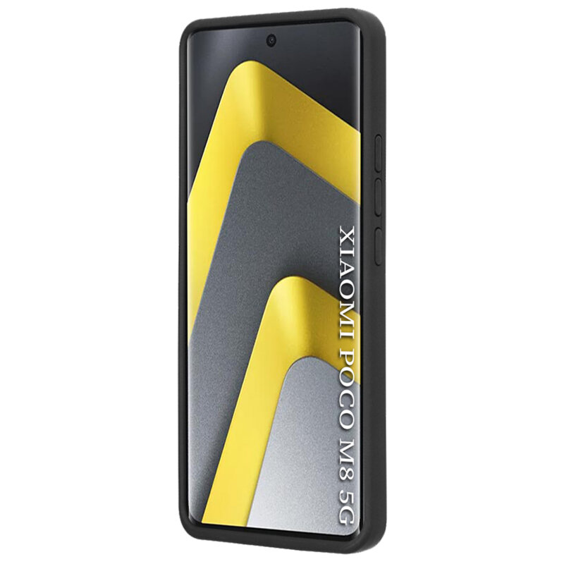 Husa Xiaomi Poco M8 5G Techsuit Glinth cu inel suport stand magnetic, negru