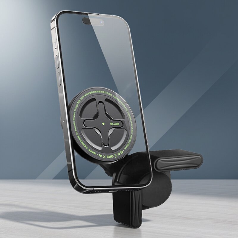 Suport auto cu incarcare wireless pentru masini EV 15W Blueo, negru