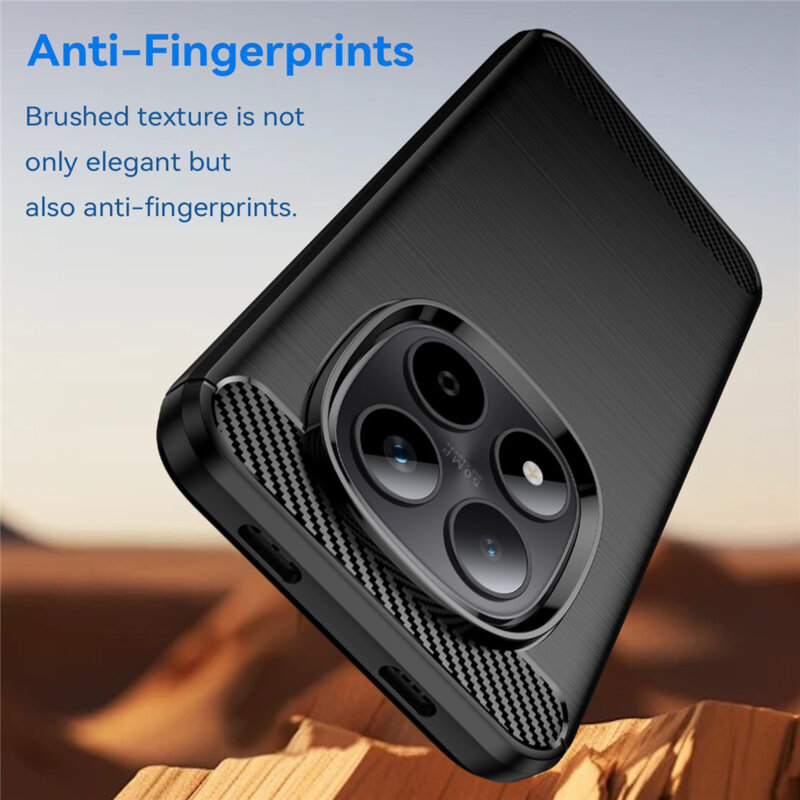 Husa Xiaomi Redmi Note 15 5G Techsuit Carbon Silicone, negru