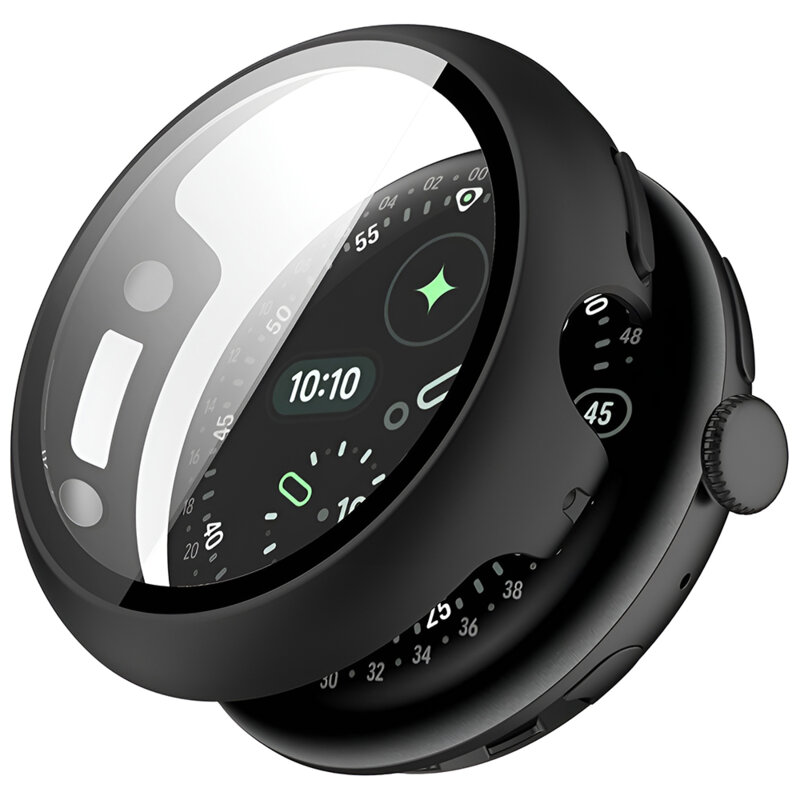 [Pachet 360°] Husa + folie Google Pixel Watch 4 45mm Techsuit Defense, negru