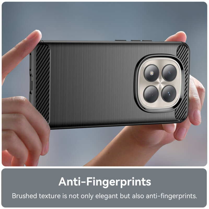 Husa Xiaomi Redmi Note 15 Pro 4G Techsuit Carbon Silicone, negru