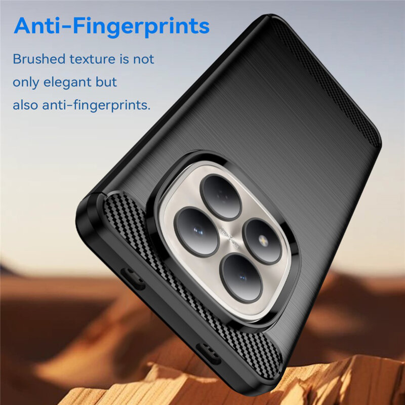 Husa Xiaomi Redmi Note 15 Pro 4G Techsuit Carbon Silicone, negru