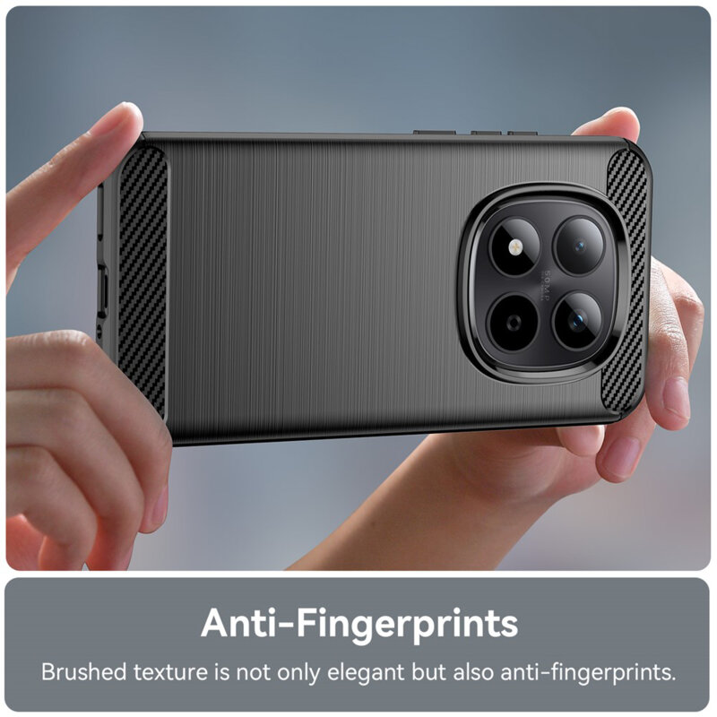 Husa Xiaomi Redmi Note 15 Pro 5G Techsuit Carbon Silicone, negru