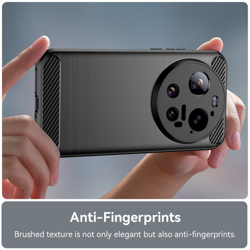 Husa Xiaomi 17 Ultra Techsuit Carbon Silicone, negru