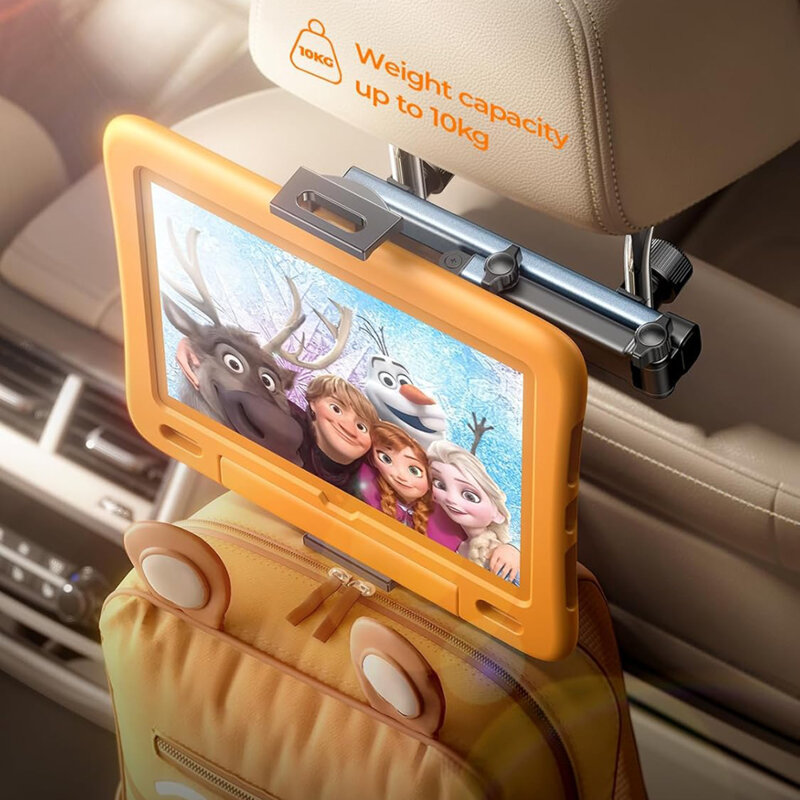 Suport telefon, tableta pentru tetiera, rotativ Lisen, negru