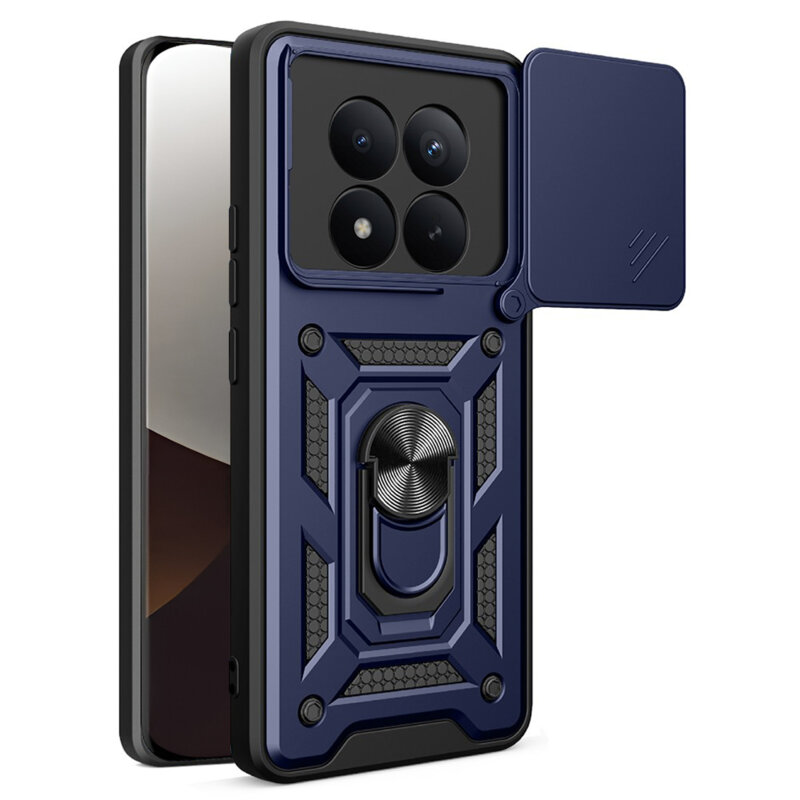 Husa Xiaomi Redmi Note 15 Pro+ 5G protectie camera Techsuit CamShield Series, albastru