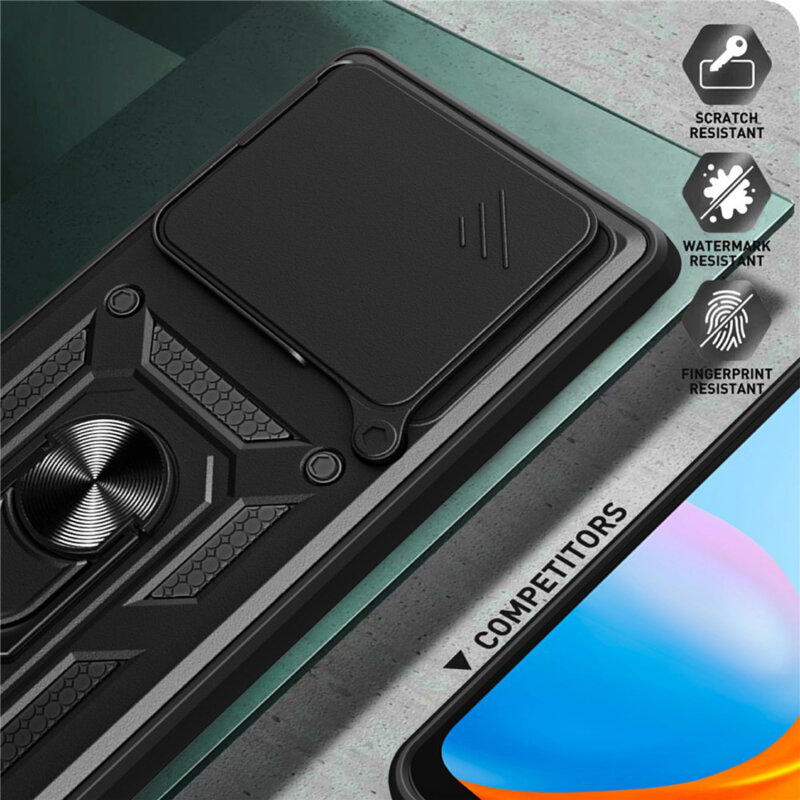 Husa Xiaomi Poco M8 Pro 5G protectie camera Techsuit CamShield Series, negru
