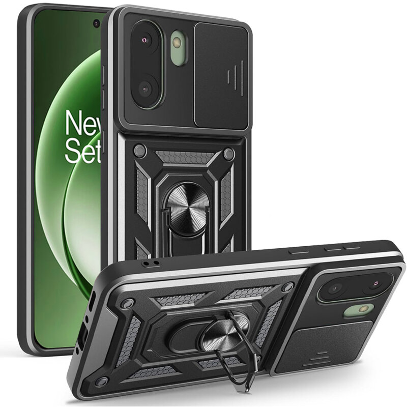 Husa OnePlus 15R protectie camera Techsuit CamShield Series, negru