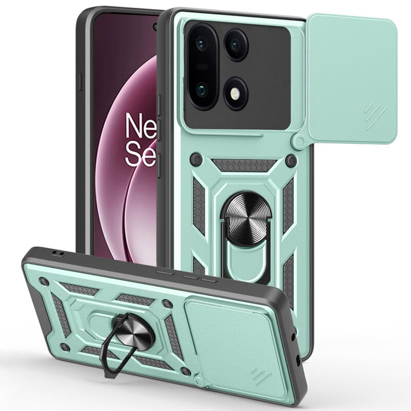 Husa OnePlus 15 protectie camera Techsuit CamShield Series, verde