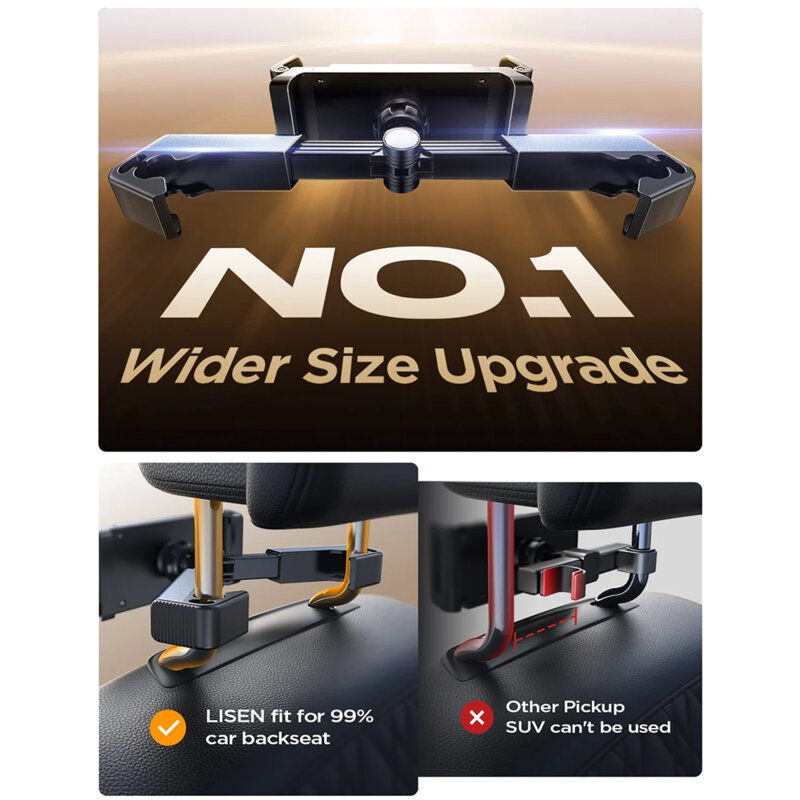 Suport telefon, tableta pentru masina, ajustabil Lisen, negru