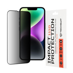 Folie sticla iPhone 14 Techsuit 111D Privacy Full Glue, negru