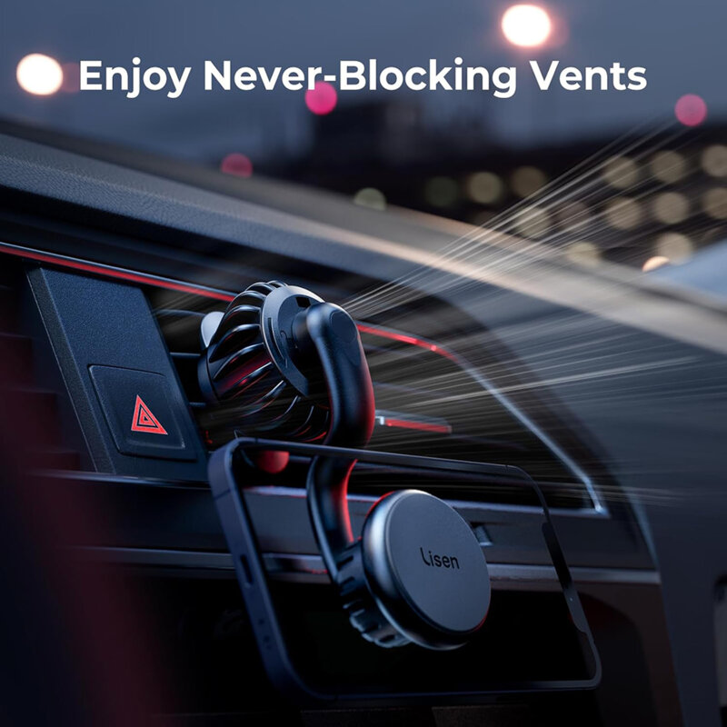 Suport telefon auto MagSafe, universal Lisen, negru