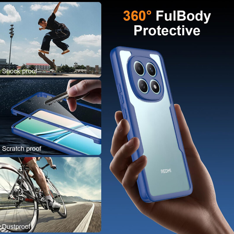Husa 360° Xiaomi Redmi Note 15 4G Techsuit ColorVerse, albastru
