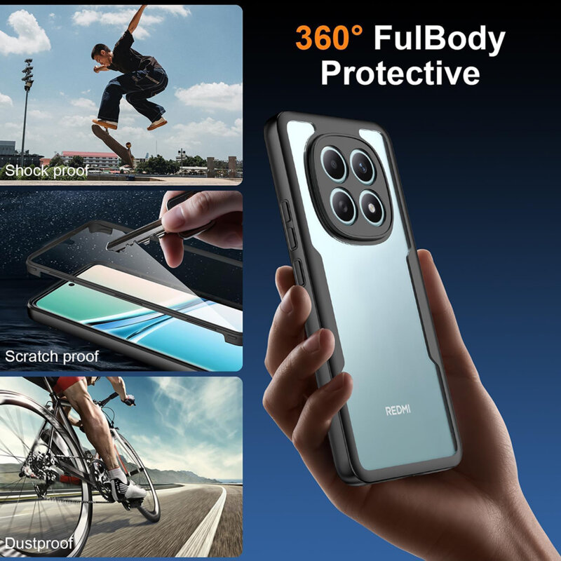 Husa 360° Xiaomi Redmi Note 15 4G Techsuit ColorVerse, negru