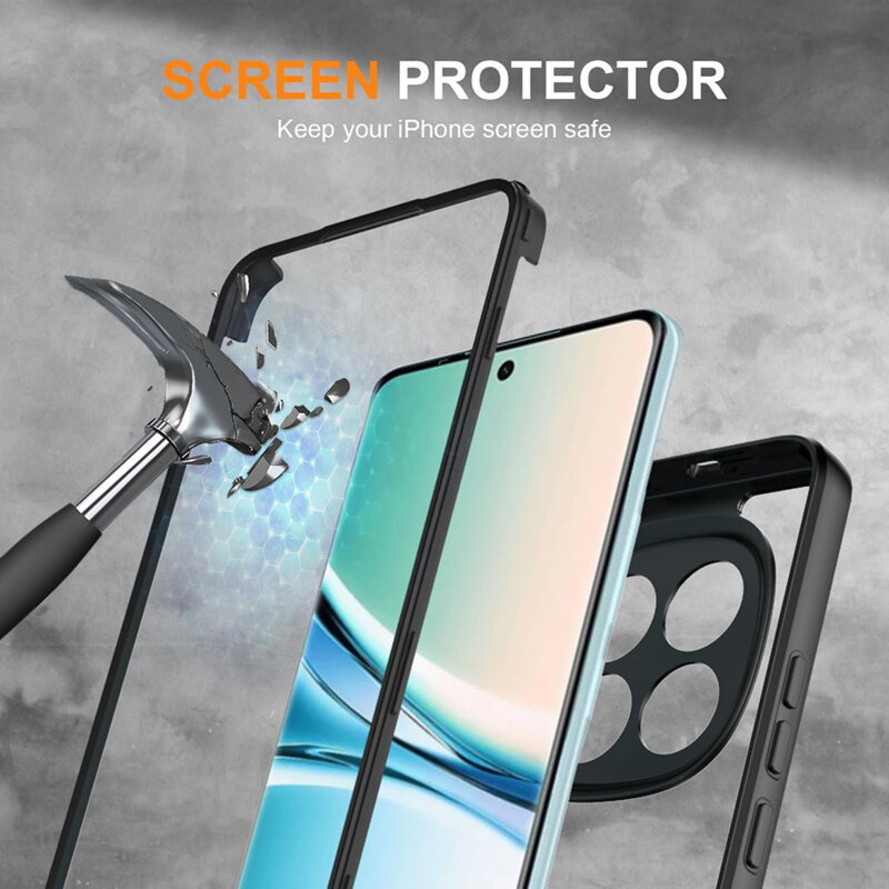 Husa 360° Xiaomi Poco M8 5G Techsuit ColorVerse, negru