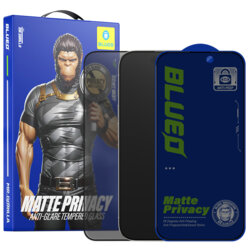 Folie iPhone 17 Blueo Anti-Peep Privacy Glass, negru mat