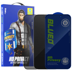 [Pachet 5x] Folie iPhone 17 Blueo Anti-Peep Privacy Glass, negru