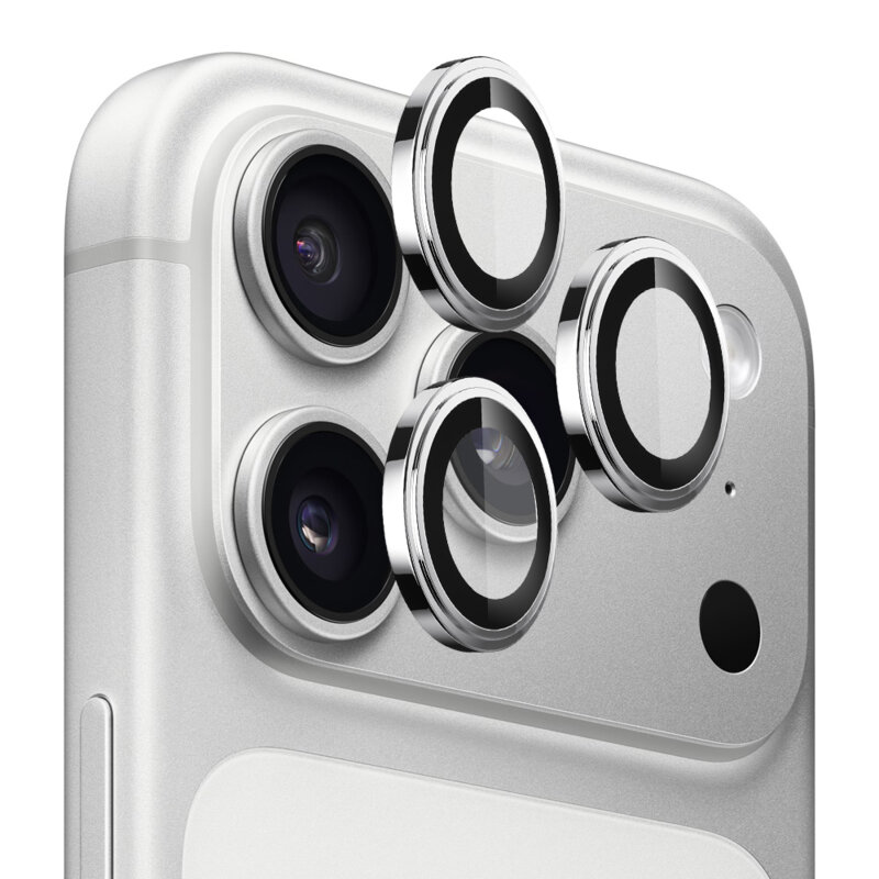 Folie sticla iPhone 17 Pro Lito S+ Camera Protector, argintiu