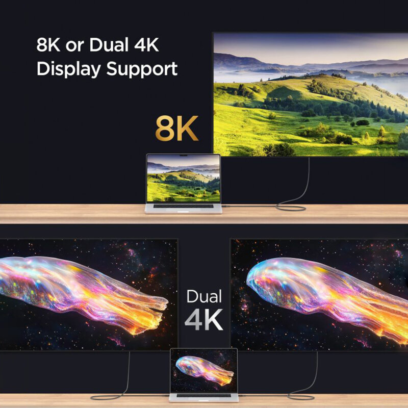 Cablu Type-C Spigen, 240W, 40Gbps, 8K, 1.5m, alb, EB24015CC