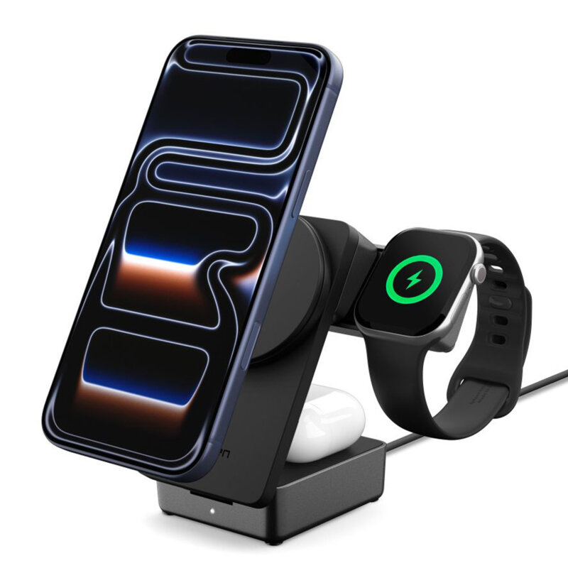 Statie incarcare wireless MagSafe 3in1 Spigen, 25W, EF323MQ