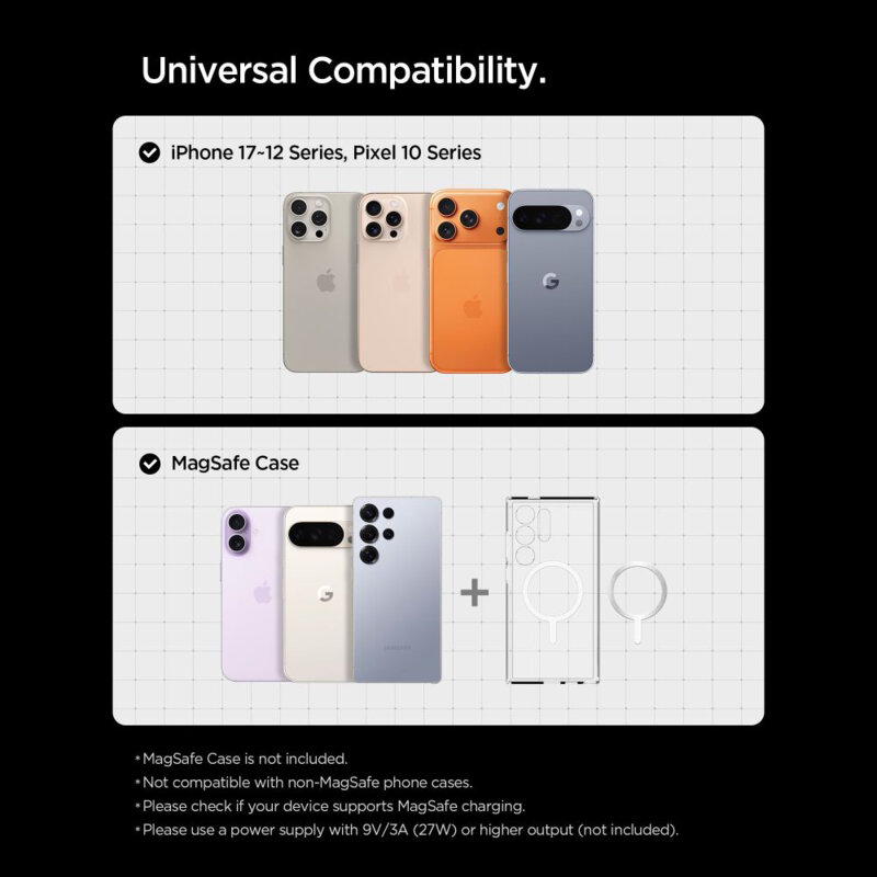 Suport auto cu incarcare wireless Qi2 Spigen, 15W, EV15MAQ