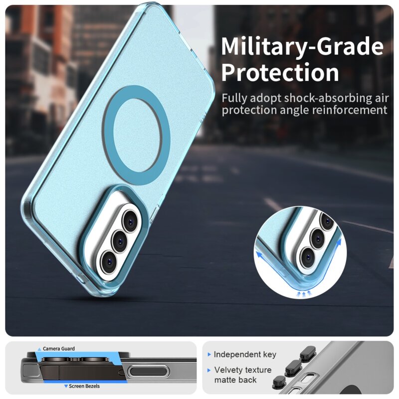 Husa Samsung Galaxy A57 5G Techsuit CandyCase MagSafe, albastru