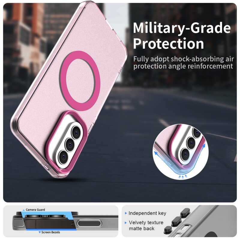 Husa Samsung Galaxy A57 5G Techsuit CandyCase MagSafe, roz