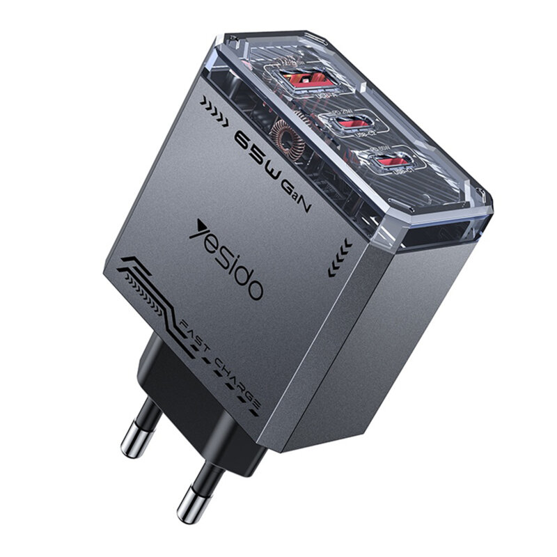 Incarcator USB, Type-C Fast Charge Yesido, 65W, YC101, negru