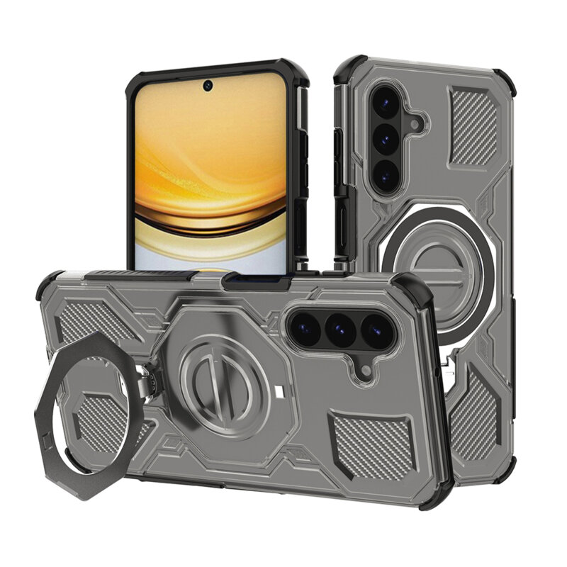 Husa Samsung Galaxy A37 5G Techsuit Carbon Shield PRO, fumuriu