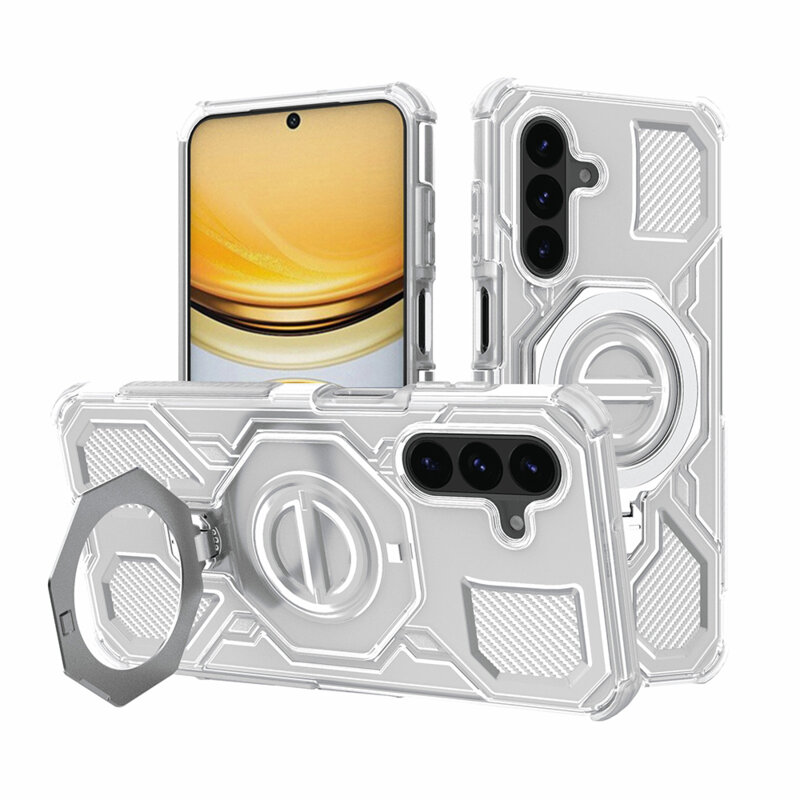 Husa Samsung Galaxy A57 5G Techsuit Carbon Shield PRO, alb