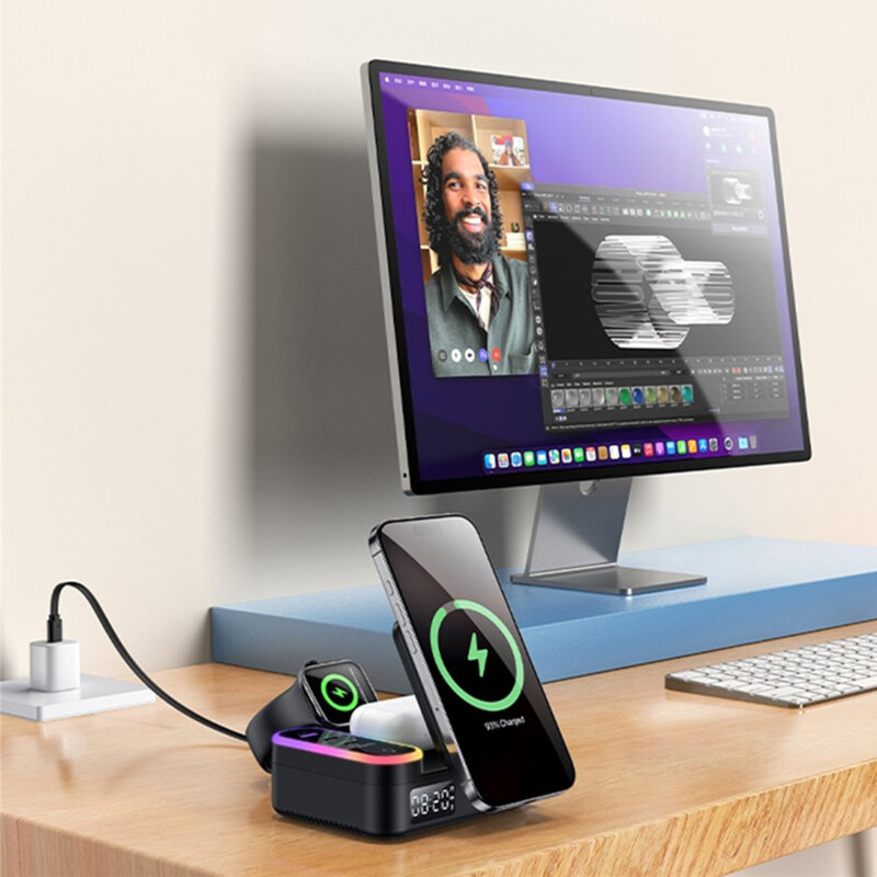 Statie de incarcare wireless MagSafe Yesido DS38, 65W, negru