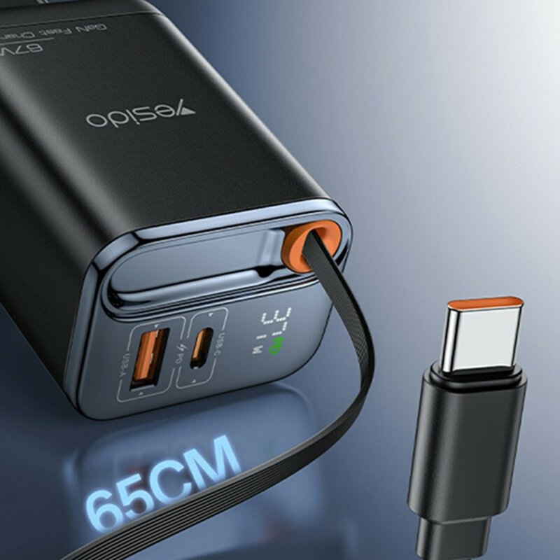 Incarcator USB, Type-C Fast Charge Yesido, 67W, YC100, negru