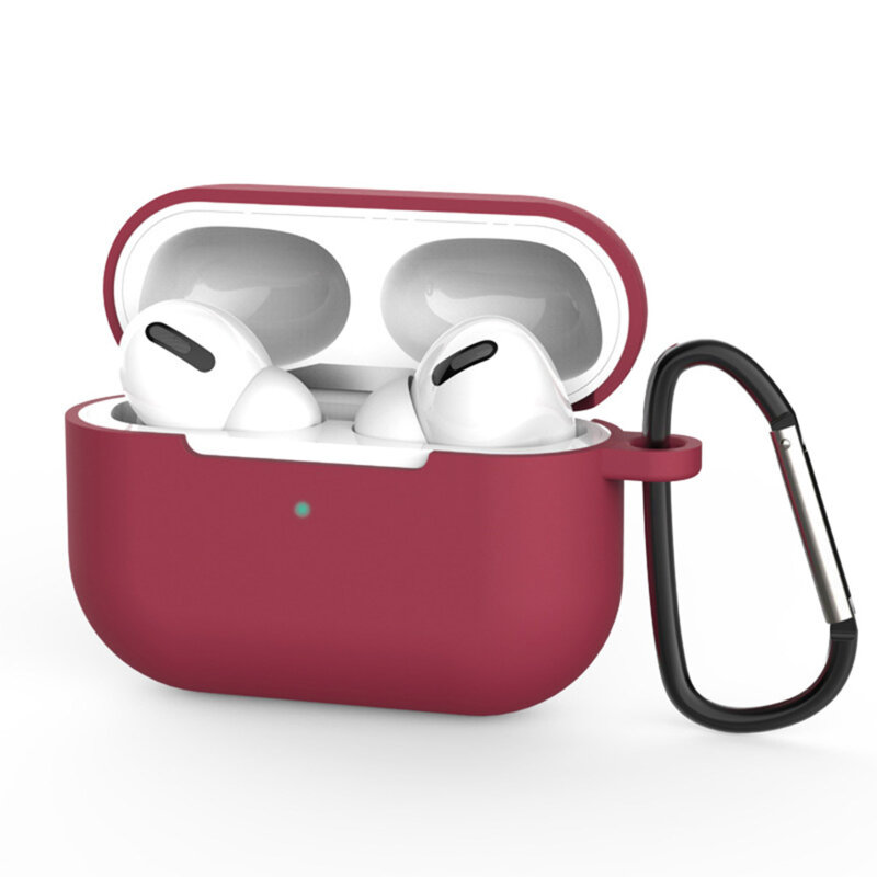Husa AirPods Pro 3 Techsuit Silicone Case, bordo