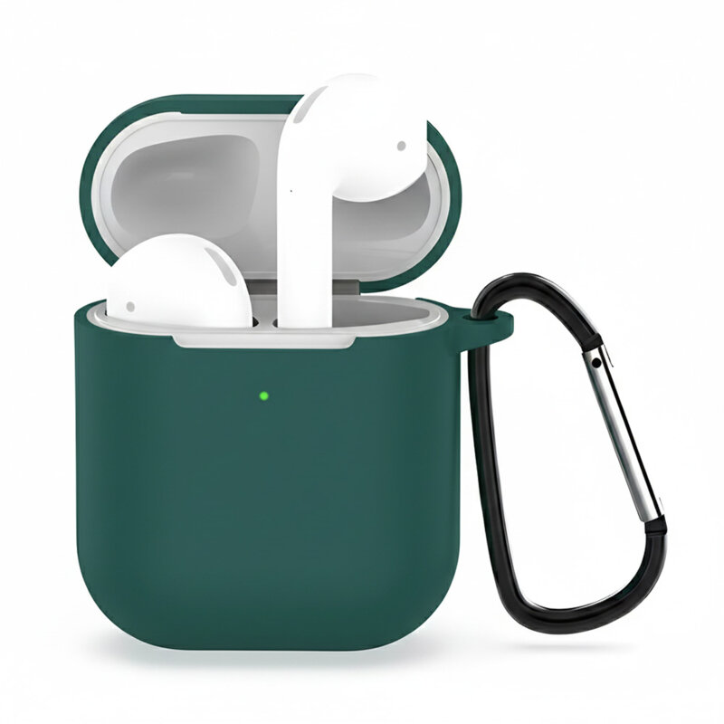 Husa AirPods 1 Techsuit Silicone Case, verde inchis