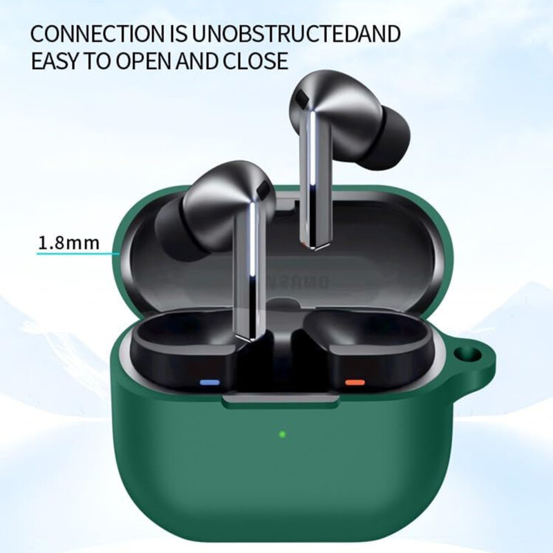 Husa AirPods 1 Techsuit Silicone Case, verde inchis