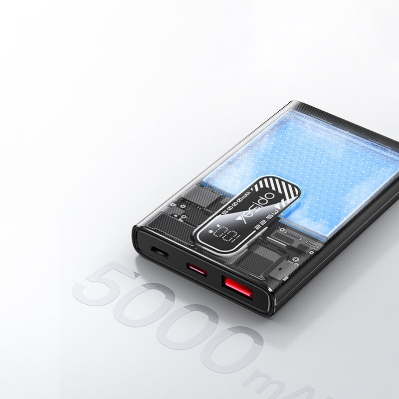 Power bank USB, Type-C, Lightning, 5000mAh Yesido, 22.5W, YP92