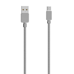 Cablu de date Micro-USB WK Design Gemstone WDC-065 Cu Lungimea de 1.0M - Argintiu
