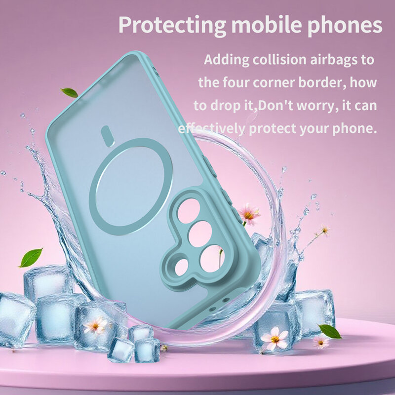 Husa Samsung Galaxy A37 5G Techsuit HaloFrost II MagSafe, verde menta