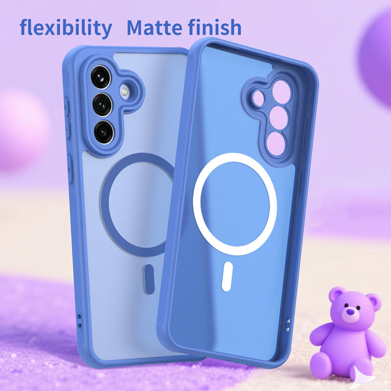 Husa Samsung Galaxy A37 5G Techsuit HaloFrost II MagSafe, albastru