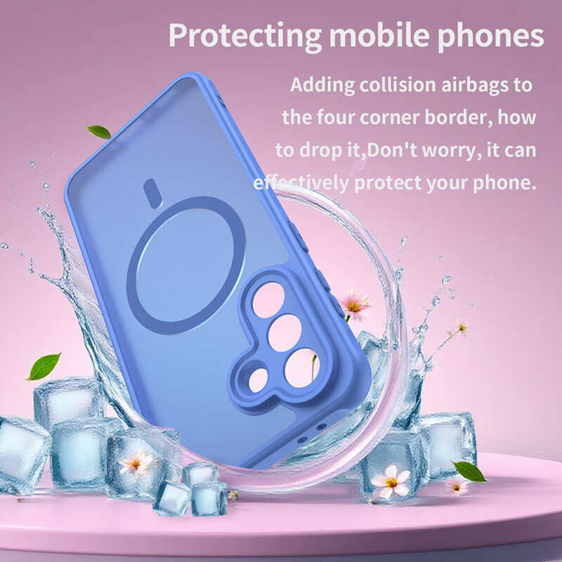 Husa Samsung Galaxy A37 5G Techsuit HaloFrost II MagSafe, albastru